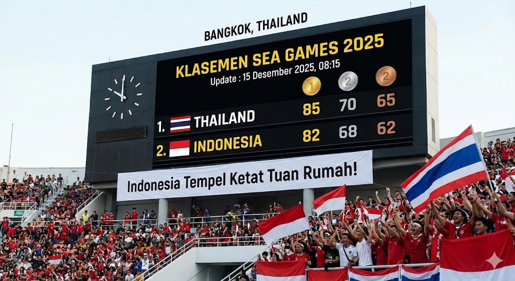 Klasemen SEA Games 2025: Indonesia Tempel Ketat Tuan Rumah